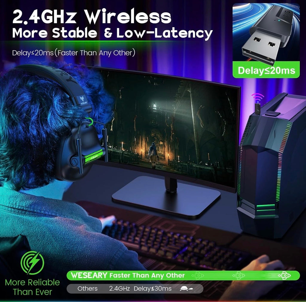 WESEARY Wireless Gaming Headset