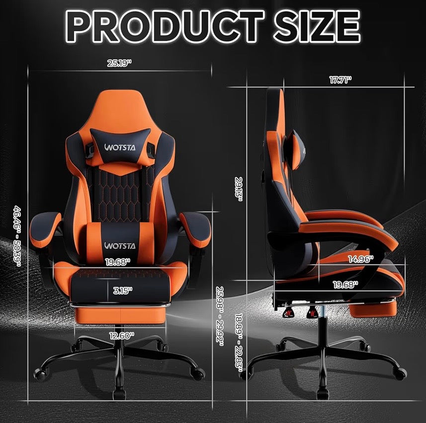 Gaming Chair with Footrest