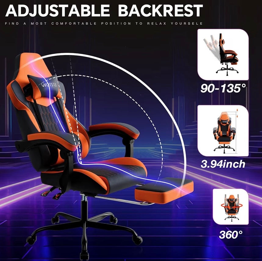 Gaming Chair with Footrest