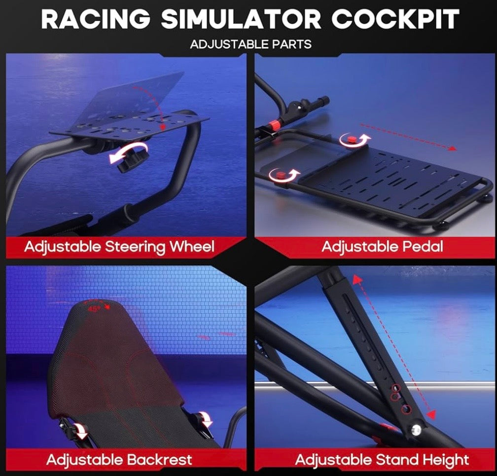 DIWANGUS Racing Simulator Cockpit With TV Stand