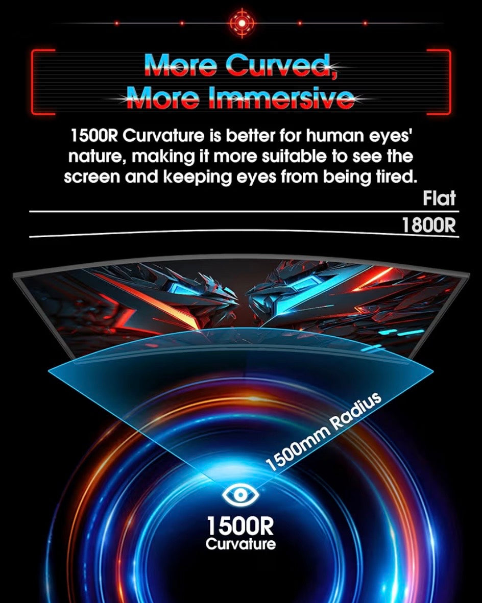 SANSUI 27 Inch Curved 240Hz Gaming Monitor