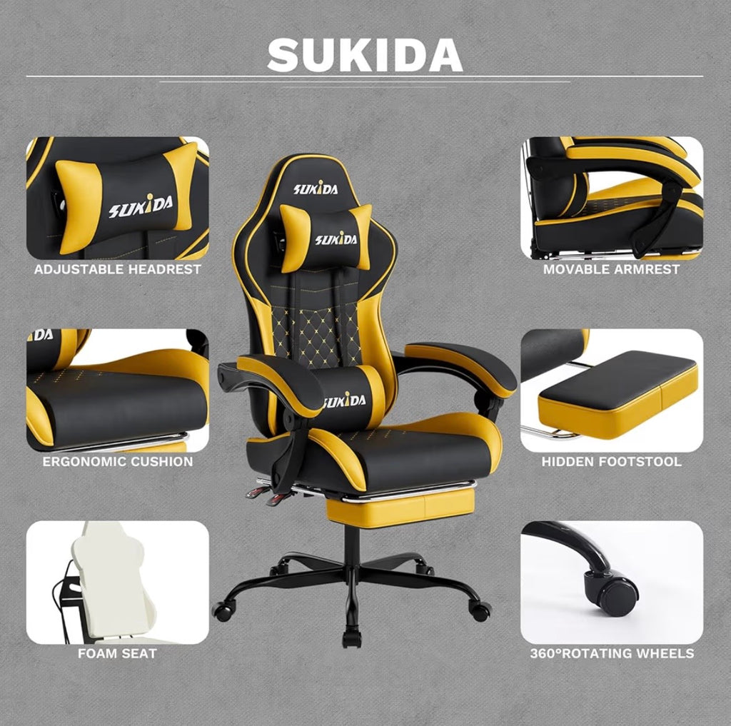 SUKIDA Ergonomic Video Gamer Chair