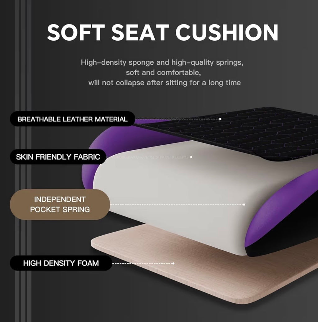 (Purple) WOTSTA Gaming Chair with Footrest