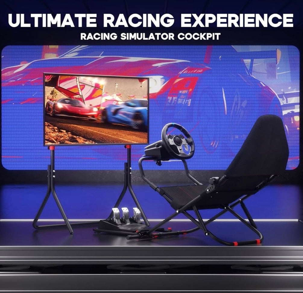 DIWANGUS Racing Simulator Cockpit With TV Stand