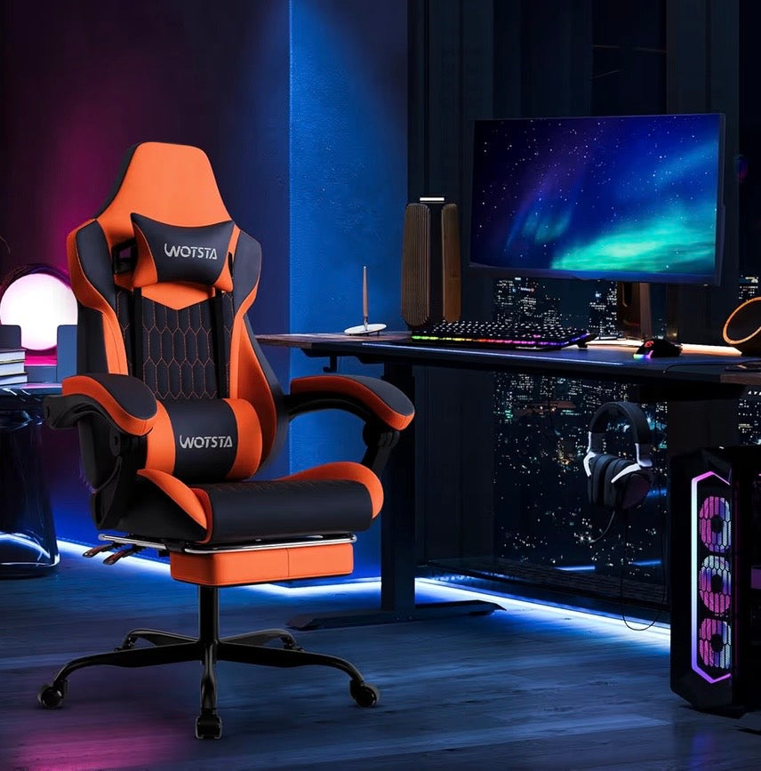 Gaming Chair with Footrest