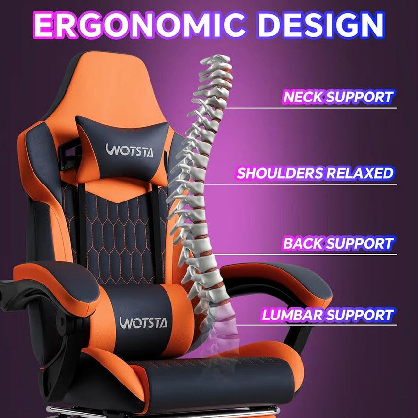 Gaming Chair with Footrest