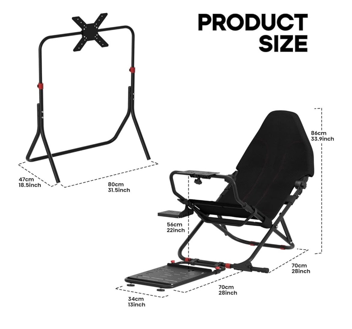 DIWANGUS Racing Simulator Cockpit With TV Stand