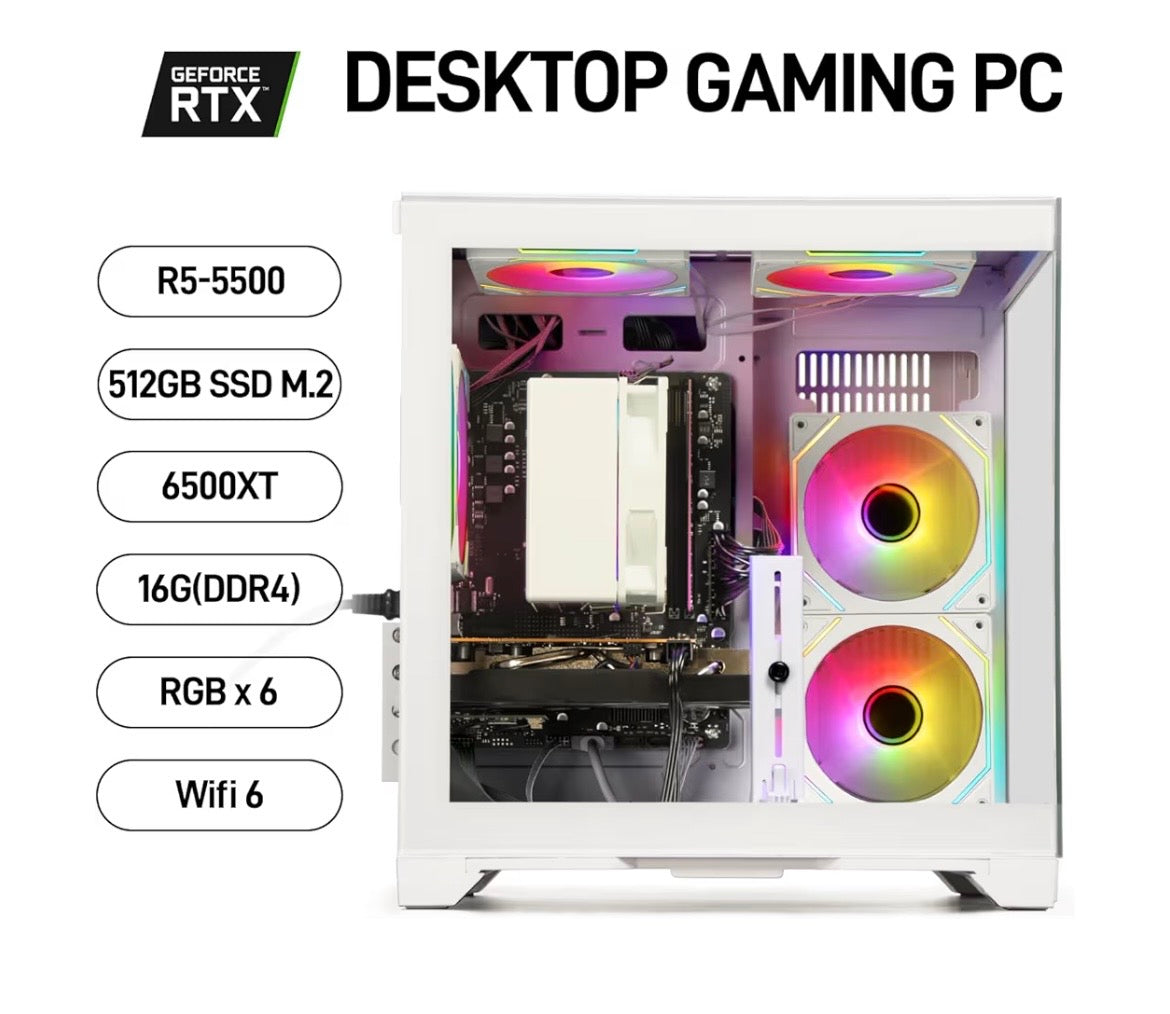 Gaming PC Desktop Computer - Ryzen 5 5500