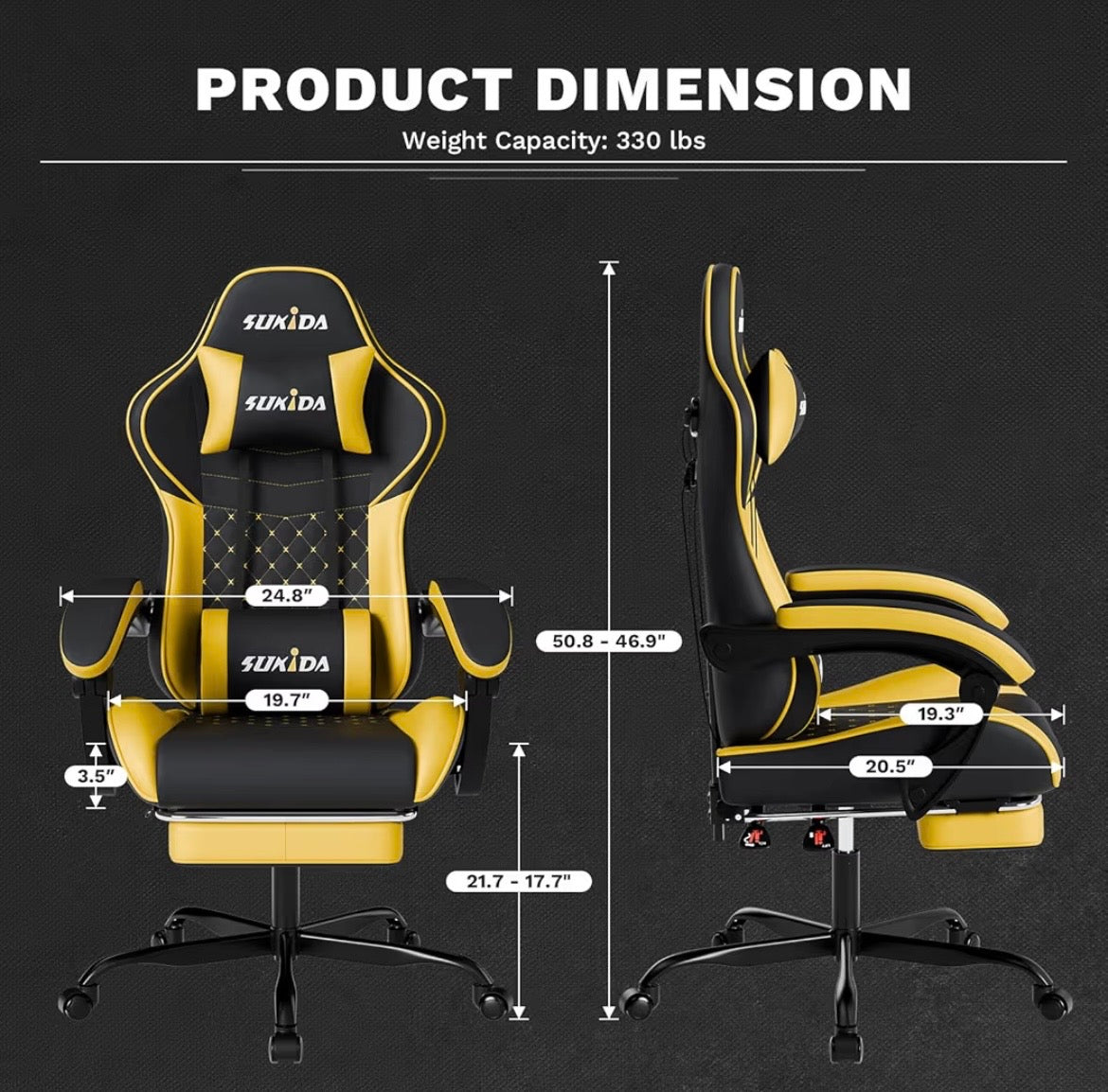 SUKIDA Ergonomic Video Gamer Chair
