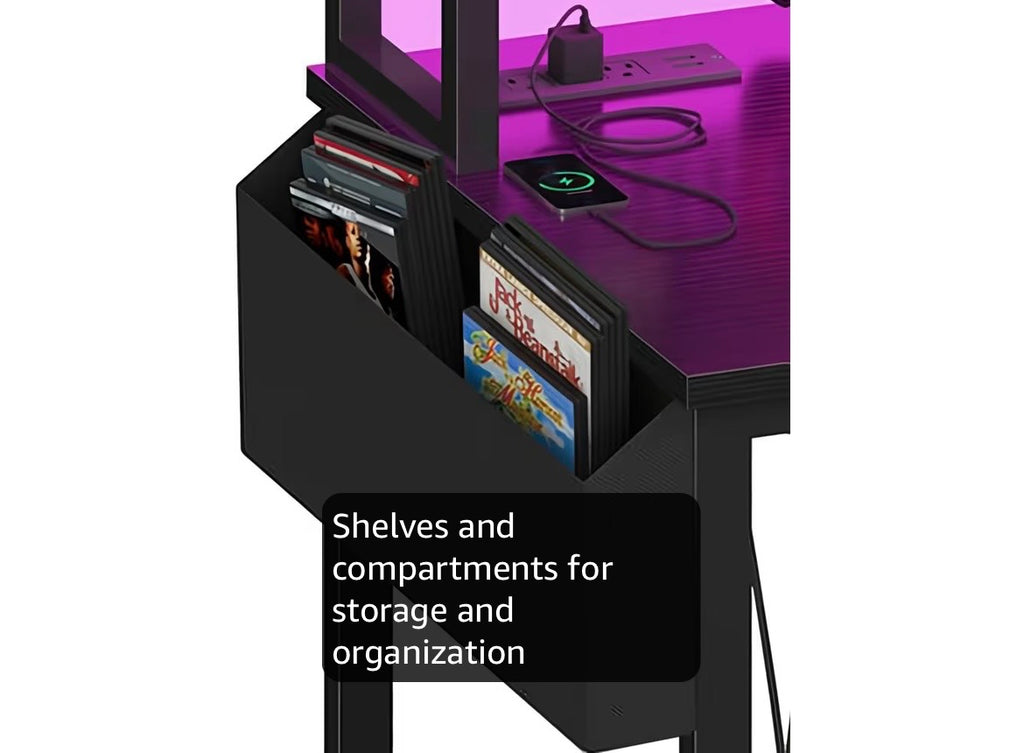 DLisiting Black Gaming Desk