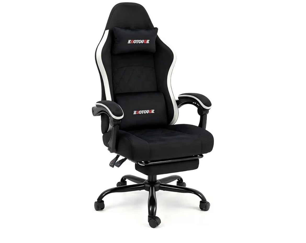 Black Fabric Gaming Chair